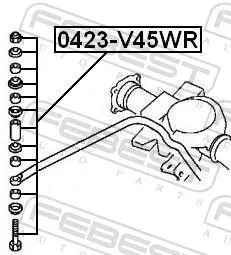 FEBEST Link/Coupling Rod, stabiliser bar (0423-V45WR)