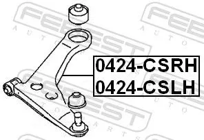 FEBEST Control/Trailing Arm, wheel suspension (0424-CSRH)