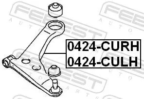 FEBEST Control/Trailing Arm, wheel suspension (0424-CURH)