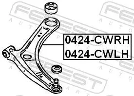FEBEST Control/Trailing Arm, wheel suspension (0424-CWLH)