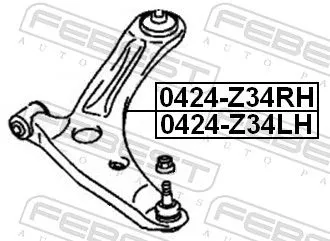 FEBEST Control/Trailing Arm, wheel suspension (0424-Z34RH)