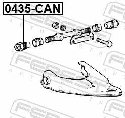 FEBEST Bolt, control arm (0435-CAN)