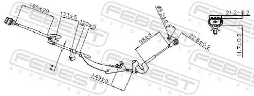 FEBEST Sensor, wheel speed (04606-013)