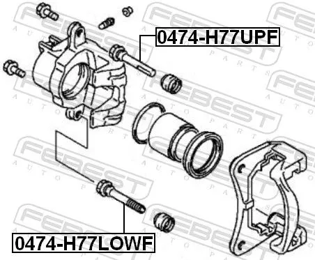 FEBEST Guide Bolt, brake caliper (0474-H77LOWF)