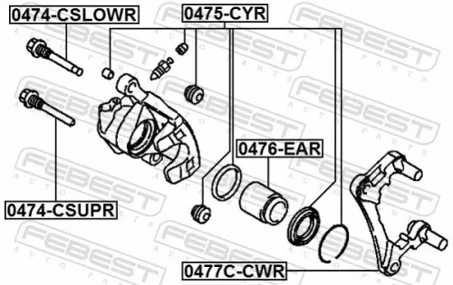 FEBEST Repair Kit, brake caliper (0475-CYR)