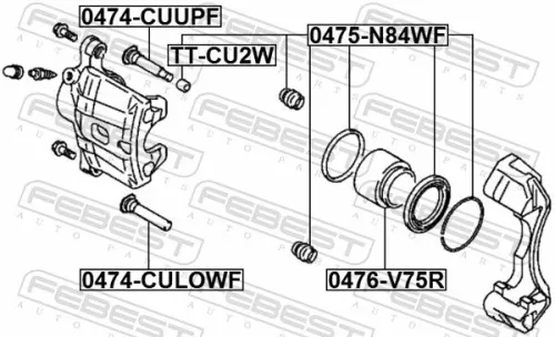 FEBEST Repair Kit, brake caliper (0475-N84WF)