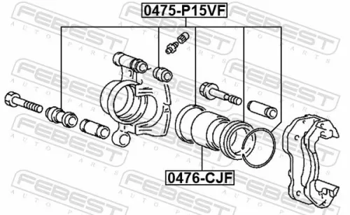 FEBEST Repair Kit, brake caliper (0475-P15VF)