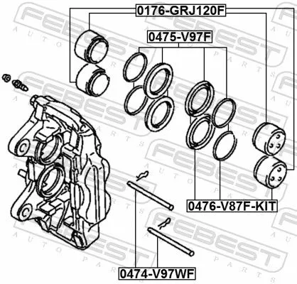 FEBEST Repair Kit, brake caliper (0475-V97F)