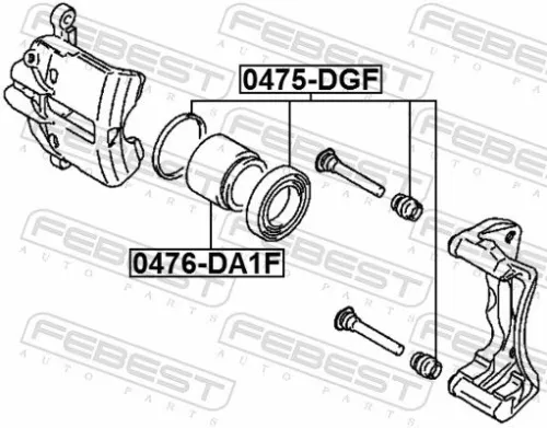 FEBEST Piston, brake caliper (0476-DA1F)