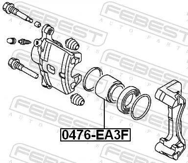 FEBEST Piston, brake caliper (0476-EA3F)