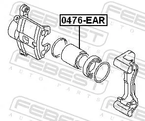 FEBEST Piston, brake caliper (0476-EAR)