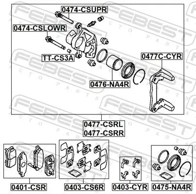 FEBEST Brake Caliper (0477-CSRL)