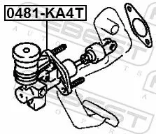 FEBEST Master Cylinder, clutch (0481-KA4T)