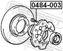 FEBEST Wheel Stud (0484-003)