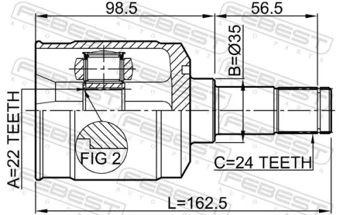 FEBEST Joint Kit, drive shaft (0511-323FLH)