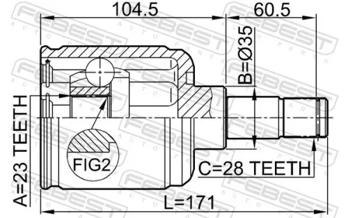 FEBEST Joint Kit, drive shaft (0511-GEMTLH)