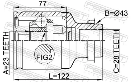 FEBEST Joint Kit, drive shaft (0511-GEMTRH)