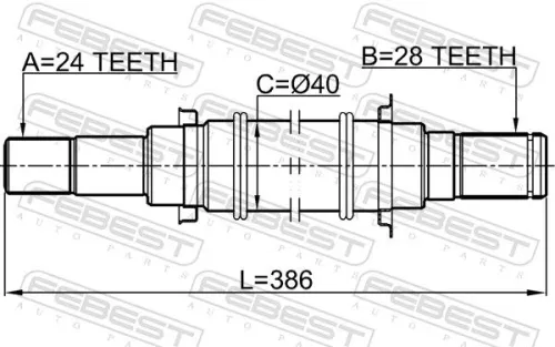 FEBEST Drive Shaft (0512-BL16MT)