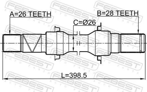 FEBEST Drive Shaft (0512-M2ATRH)