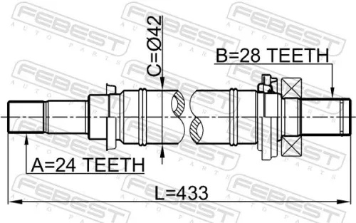 FEBEST Drive Shaft (0512-M316MT)