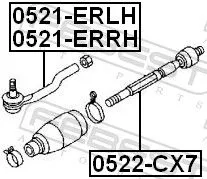 FEBEST Inner Tie Rod (0522-CX7)
