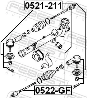 FEBEST Inner Tie Rod (0522-GF)