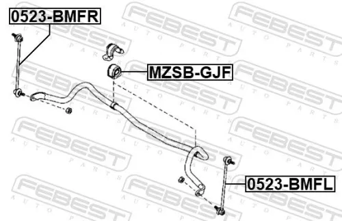 FEBEST Link/Coupling Rod, stabiliser bar (0523-BMFR)