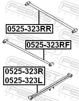 FEBEST Control/Trailing Arm, wheel suspension (0525-323RF)