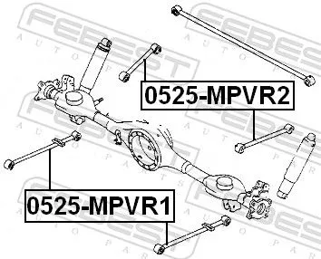 FEBEST Control/Trailing Arm, wheel suspension (0525-MPVR2)