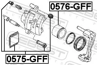 FEBEST Repair Kit, brake caliper (0575-GFF)