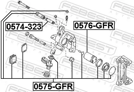 FEBEST Repair Kit, brake caliper (0575-GFR)