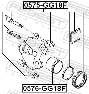FEBEST Repair Kit, brake caliper (0575-GG18F)