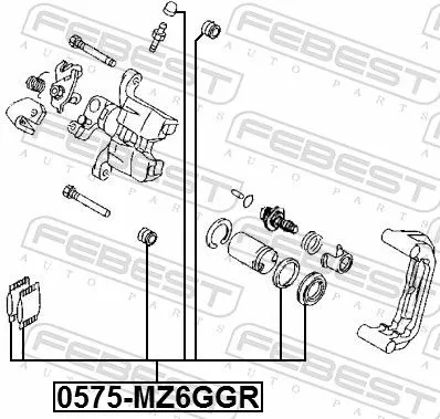 FEBEST Repair Kit, brake caliper (0575-MZ6GGR)