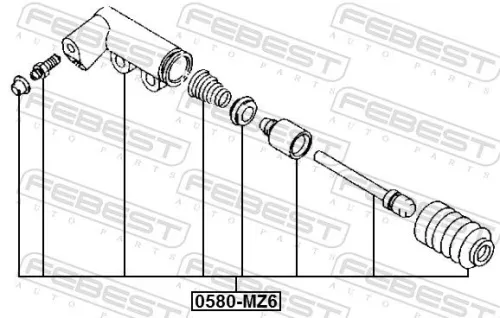 FEBEST Slave Cylinder, clutch (0580-MZ6)