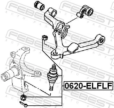 FEBEST Ball Joint (0620-ELFLF)
