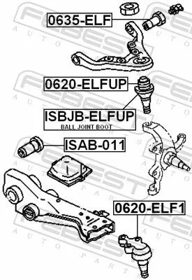FEBEST Ball Joint (0620-ELFUP)