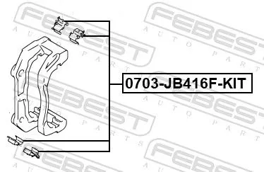 FEBEST Accessory Kit, disc brake pad (0703-JB416F-KIT)