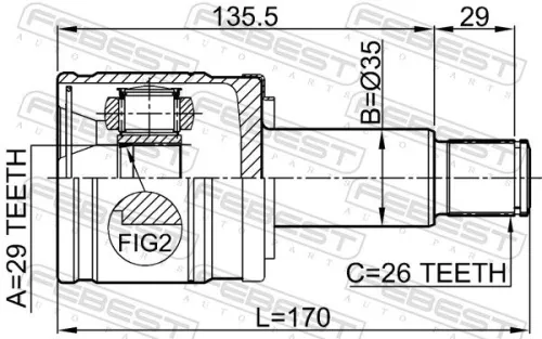 FEBEST Joint Kit, drive shaft (0711-GVSQRH)