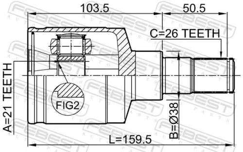 FEBEST Joint Kit, drive shaft (0711-LNLH)