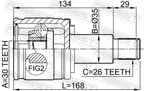 FEBEST Joint Kit, drive shaft (0711-XL7RH)
