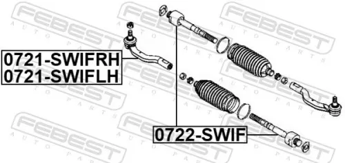 FEBEST Tie Rod End (0721-SWIFLH)
