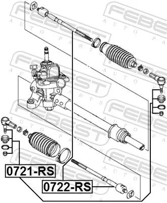 FEBEST Inner Tie Rod (0722-RS)