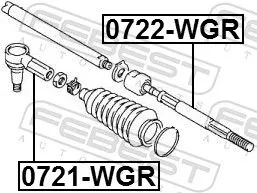 FEBEST Inner Tie Rod (0722-WGR)