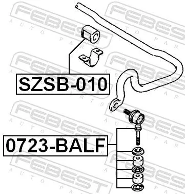 FEBEST Link/Coupling Rod, stabiliser bar (0723-BALF)