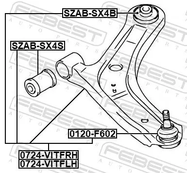FEBEST Control/Trailing Arm, wheel suspension (0724-VITFLH)