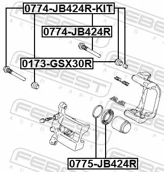 FEBEST Guide Sleeve Kit, brake caliper (0774-JB424R-KIT)
