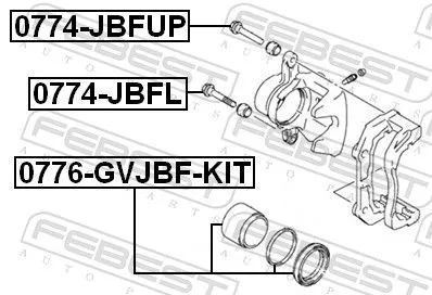 FEBEST Repair Kit, brake caliper (0776-GVJBF-KIT)