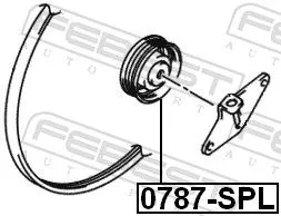 FEBEST Tensioner Pulley, V-ribbed belt (0787-SPL)