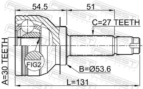 FEBEST Joint Kit, drive shaft (0810-B13)