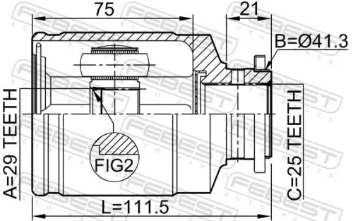 FEBEST Joint Kit, drive shaft (0811-1002)